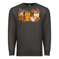Smoke Honey And Bee With Flower Coffee Cup Premium Sweatshirt - BundleAndBundleShop