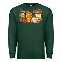 Sports Green Honey And Bee With Flower Coffee Cup Premium Sweatshirt - BundleAndBundleShop