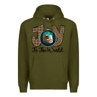 Army Green Joy to the World Premium Hoodie - Bettercallsaul