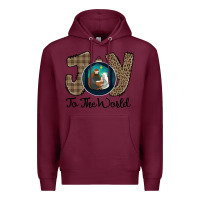 Burgundy Joy to the World Premium Hoodie - Bettercallsaul