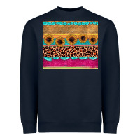 Navy leopard sunflower gemstone Heavyweight Sweatshirt - JahusDesignShop