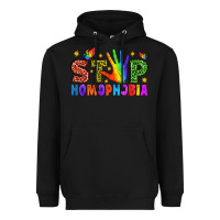 Black Western Stop Homophobia Heavyweight Hoodie - BundleAndBundleShop