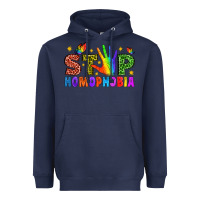 Navy Western Stop Homophobia Heavyweight Hoodie - BundleAndBundleShop