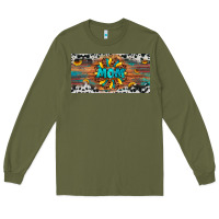 Army Green leopard sunflower mom license plate Long Sleeve Tee - Artiststas