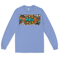 Colony Blue leopard sunflower mom license plate Long Sleeve Tee - Artiststas