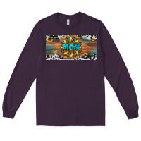 Plum leopard sunflower mom license plate Long Sleeve Tee - Artiststas