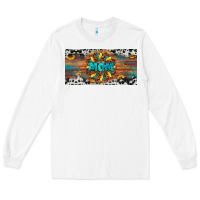 White leopard sunflower mom license plate Long Sleeve Tee - Artiststas