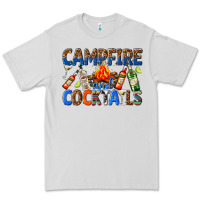 Dove Grey campfire and cocktails Premium Tee - texasbilliewilder