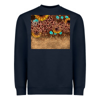 Navy leopard glitter sunflower gemstone Heavyweight Sweatshirt - JahusDesignShop
