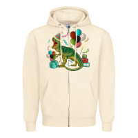 Sandshell party t rex Zipper Hoodie - MaliasSmallBusiness