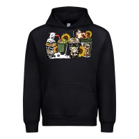 Black Cowhide coffee cups Urban Hoodie - HowdyJamesFarm