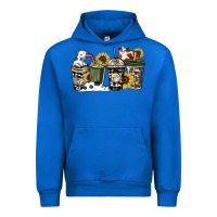 Cobalt Cowhide coffee cups Urban Hoodie - HowdyJamesFarm