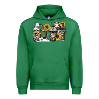 Emerald Cowhide coffee cups Urban Hoodie - HowdyJamesFarm