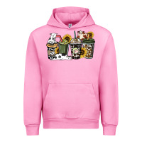 Fuchsia Pink Cowhide coffee cups Urban Hoodie - HowdyJamesFarm