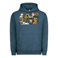 Pigment Midnight Navy Cowhide coffee cups Urban Hoodie - HowdyJamesFarm