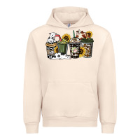 Sandshell Cowhide coffee cups Urban Hoodie - HowdyJamesFarm