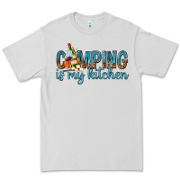 Dove Grey camping is my kitchen with wine Premium Tee - texasbilliewilder