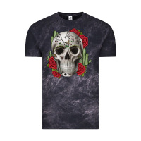 Cloud Black skull cactus Vintage Tee - JahusDesignShop