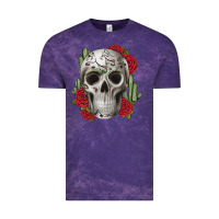 Cloud Purple skull cactus Vintage Tee - JahusDesignShop