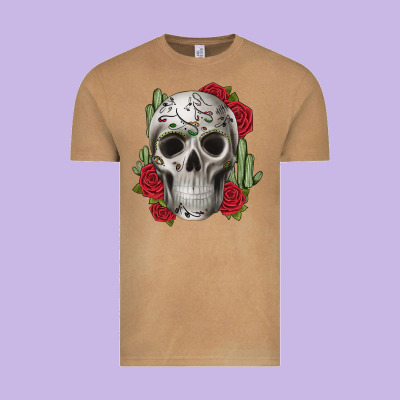 Skull Cactus Vintage Tee Designed By Jahusdesignshop