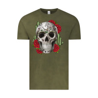 Vintage Olive skull cactus Vintage Tee - JahusDesignShop
