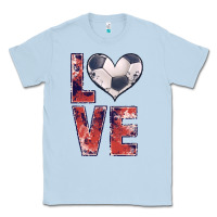 Dusty Blue soccer love Classic Tee - JahusDesignShop