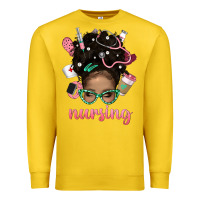 Lemon Afro Messy Bun Nursing Bbs Premium Sweatshirt - BundleAndBundleShop