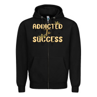 Black addicted to success Zipper Hoodie - MaliasSmallBusiness