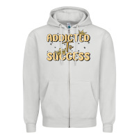 Dove Grey addicted to success Zipper Hoodie - MaliasSmallBusiness