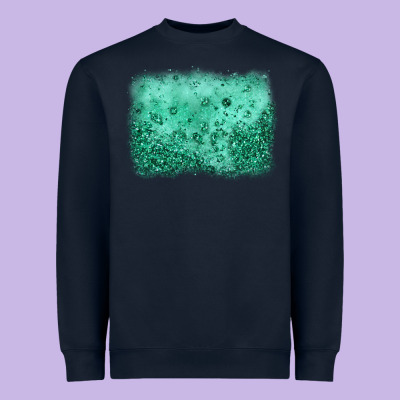 Green Glitter Background Heavyweight Sweatshirt Designed By Jahusdesignshop
