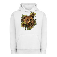 Pigment Lunar Rock Bear head sunflower Urban Hoodie - HowdyJamesFarm