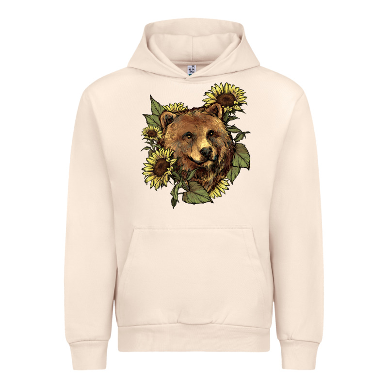 Bear Head Sunflower Urban Hoodie by HowdyJamesFarm | Teevron