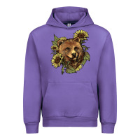 Tulip Bear head sunflower Urban Hoodie - HowdyJamesFarm