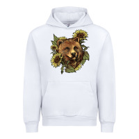 White Bear head sunflower Urban Hoodie - HowdyJamesFarm