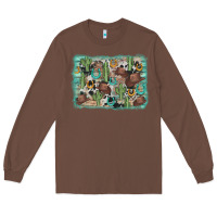 Chestnut cactus cowboy hat background Long Sleeve Tee - AdoDesignShop