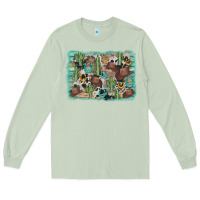 Matcha cactus cowboy hat background Long Sleeve Tee - AdoDesignShop