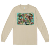 Mushroom cactus cowboy hat background Long Sleeve Tee - AdoDesignShop