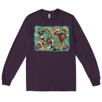 Plum cactus cowboy hat background Long Sleeve Tee - AdoDesignShop
