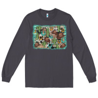Smoke cactus cowboy hat background Long Sleeve Tee - AdoDesignShop