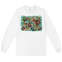 White cactus cowboy hat background Long Sleeve Tee - AdoDesignShop