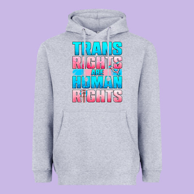 Trans Rights Are Human Rights Heavyweight Hoodie Designed By Bundleandbundleshop