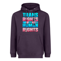 Plum Trans Rights Are Human Rights Heavyweight Hoodie - BundleAndBundleShop