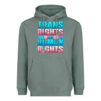 Sage Trans Rights Are Human Rights Heavyweight Hoodie - BundleAndBundleShop