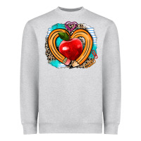 Heather Grey teacher heart pen Heavyweight Sweatshirt - AdoDesignShop