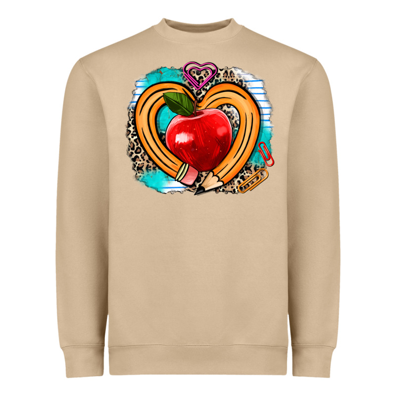 Teacher Heart Pen Heavyweight Sweatshirt by AdoDesignShop | Teevron