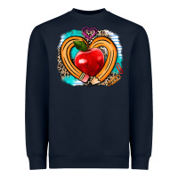 Navy teacher heart pen Heavyweight Sweatshirt - AdoDesignShop