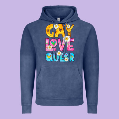 Gay Love Queer Vintage Hoodie Designed By Hra Design Shop