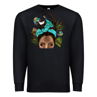 Black Lake Camping Afro Messy Bun Bbs Premium Sweatshirt - BundleAndBundleShop