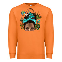 Carrot Lake Camping Afro Messy Bun Bbs Premium Sweatshirt - BundleAndBundleShop