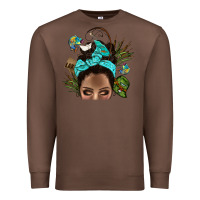 Chestnut Lake Camping Afro Messy Bun Bbs Premium Sweatshirt - BundleAndBundleShop